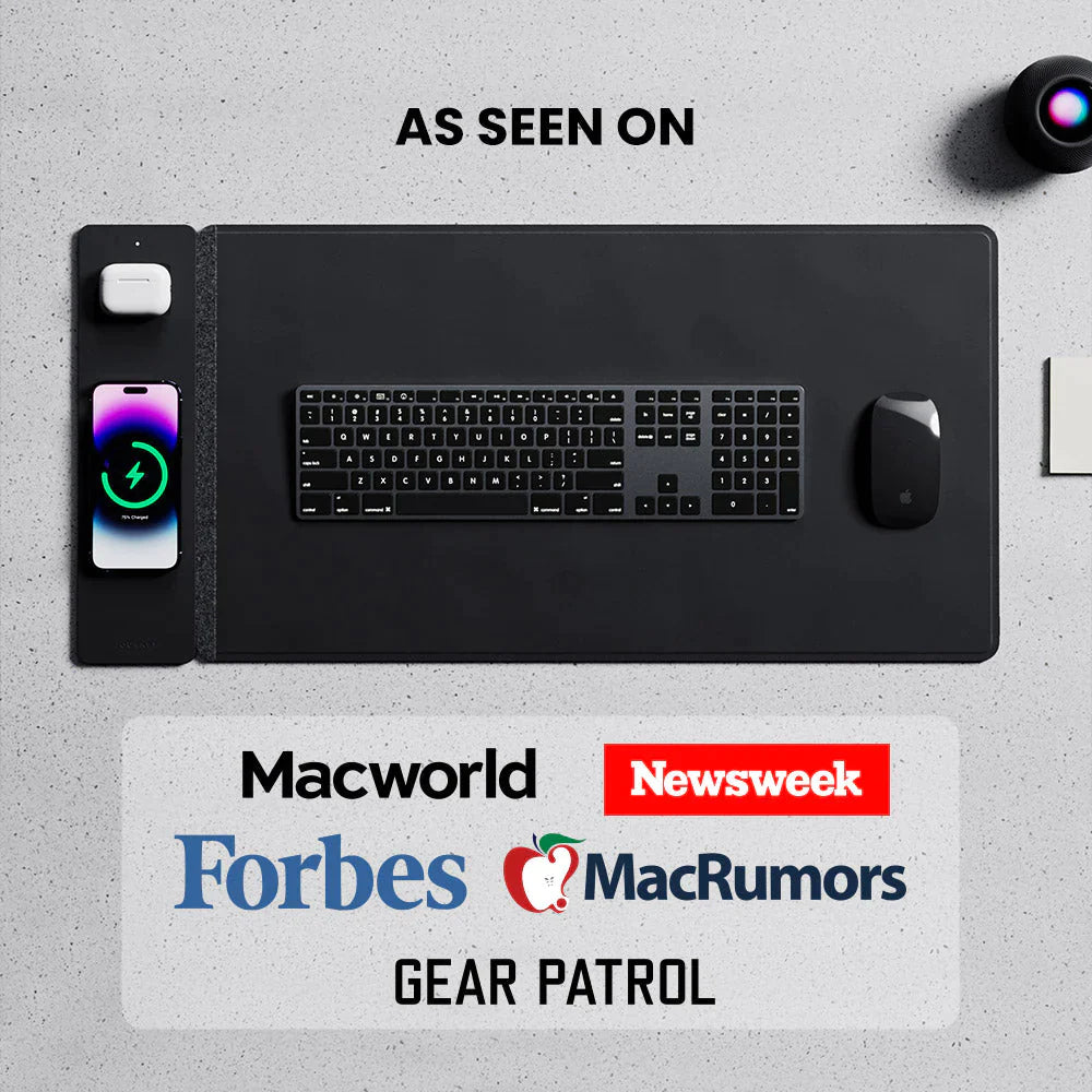 ALTI Wireless Charging Desk Mat - Black