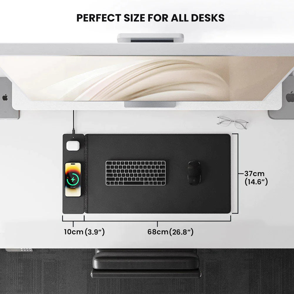 ALTI Wireless Charging Desk Mat - Black
