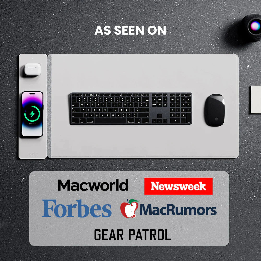 ALTI Wireless Charging Desk Mat - Light Grey