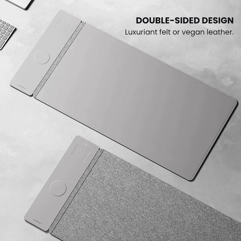 ALTI Wireless Charging Desk Mat - Light Grey