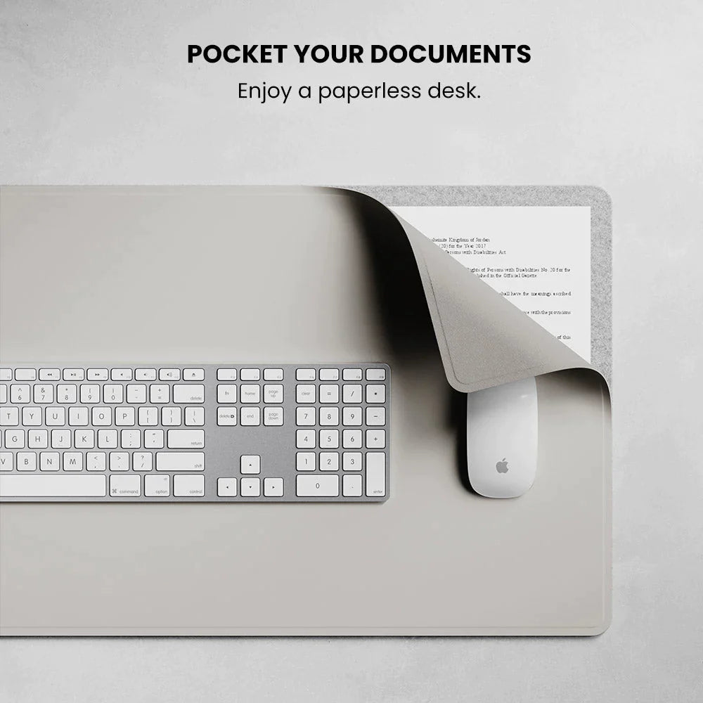 ALTI Wireless Charging Desk Mat - Light Grey